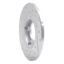 R1 80-82 Toyota Tercel Front Right Drilled & Slotted Silver Brake Rotor