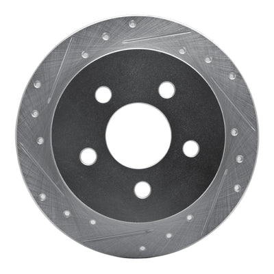 R1 97-05 Buick Century Rear Left Drilled & Slotted Silver Brake Rotor