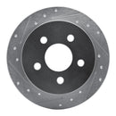 R1 97-05 Buick Century Rear Left Drilled & Slotted Silver Brake Rotor