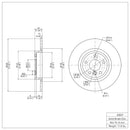 DFC 17-19 Jaguar XE Front GeoSPEC Coated Rotor