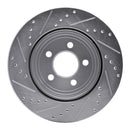 R1 05-23 Chrysler 300 Rear Drilled & Slotted Silver Brake Rotor Set