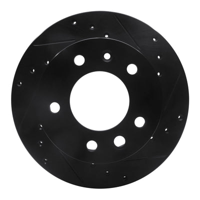 R1 02-06 Dodge Sprinter 2500 Front Right Drilled & Slotted Black Brake Rotor