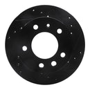 R1 02-06 Dodge Sprinter 2500 Front Right Drilled & Slotted Black Brake Rotor