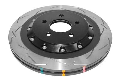 DBA 15+ Ford Mustang 2.3L/5.0L Rear Slotted 5000 Series 2 Piece Rotor w/ Black Hat