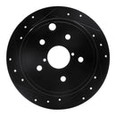 R1 15-21 Subaru WRX Front & Rear Drilled & Slotted Black Brake Rotor Set