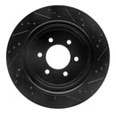 R1 12-20 Ford F-150 Front & Rear Drilled & Slotted Black Brake Rotor Set
