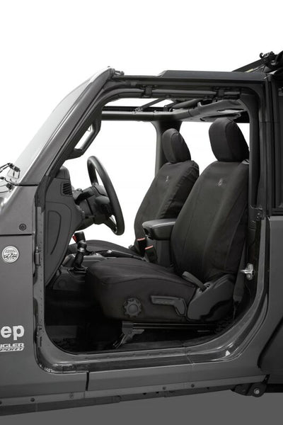 Bestop 18-26 Jeep Wrangler JL 2-Door Front Seat Covers (Black Diamond)
