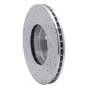 R1 03-05 Land Rover Range Rover Front Right Drilled & Slotted Silver Brake Rotor