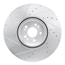 R1 20-25 Mercedes-Benz GLE350 Front & Rear Drilled & Slotted Silver Brake Rotor Set