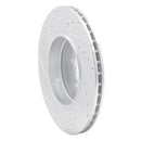 R1 02-05 BMW 760I Rear Right Drilled & Slotted Silver Brake Rotor