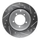R1 91-93 Dodge STEALTH Rear Left Drilled & Slotted Silver Brake Rotor