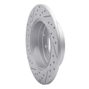R1 05-20 Hyundai Tucson Rear Right Drilled & Slotted Geo-Carbon Rotor