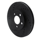 R1 00-05 Chrysler Neon Front Left Drilled & Slotted Black Brake Rotor