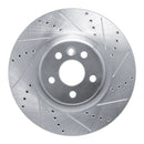 R1 16-19 Land Rover Range Rover Evoque Front & Rear Drilled & Slotted Silver Brake Rotor Set