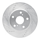 R1 06-18 Lexus HS250h Front Drilled & Slotted Silver Brake Rotor Set