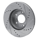 R1 92-95 Mazda MPV Front Left Drilled & Slotted Silver Brake Rotor