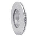 R1 14-24 Mazda 3 Front Drilled & Slotted Silver Brake Rotor Set
