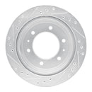 R1 88-95 Nissan Pathfinder  Drilled & Slotted Silver Disc Brake Rotor Set w/Optimum  Pads & Hardware