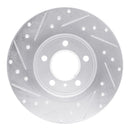 R1 05-05 Buick TERRAZA Rear Right Drilled & Slotted Silver Brake Rotor