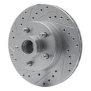 R1 74-80 Ford Maverick (Car) Front Drilled & Slotted Silver Brake Rotor Set