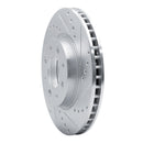 R1 93-95 Volvo 850 Front Right Drilled & Slotted Silver Brake Rotor