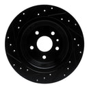 R1 13-20 Ford Special Service Police Sedan Front & Rear Drilled & Slotted Black Brake Rotor Set