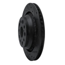 R1 07-17 Lexus LS600h Front & Rear Drilled & Slotted Black Brake Rotor Set