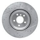 R1 08-19 BMW X6 Front & Rear Drilled & Slotted Silver Brake Rotor Set