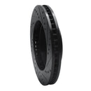 R1 97-05 Chevrolet Blazer Front Left Drilled & Slotted Black Brake Rotor