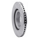 R1 18-20 Genesis G80 Front Left Drilled & Slotted Silver Brake Rotor