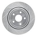 R1 12-24 Dodge Durango Front & Rear Drilled & Slotted Silver Brake Rotor Set