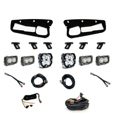 Baja Designs 21-25 Ford Bronco Squadron 2.0 (Spot) / S2 Sport D/C & W/C FPK Steel Bumper w/UP -Clear