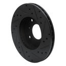 R1 89-13 Infiniti G20 Front Left Drilled & Slotted Black Brake Rotor