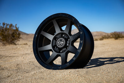 ICON Rebound 18x9 6x5.5 0mm Offset 5in BS 106.1mm Bore Satin Black Wheel