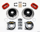 Wilwood Forged Dynalite P/S Park Brake Kit Drilled Red Chevy 12 Bolt-Spec 3.15in Brng Staggered mt