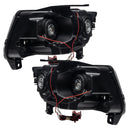 Oracle 11-13 Jeep Grand Cherokee Pre-Assembled Halo Headlights (Non HID) Chrome - Red