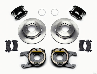 Wilwood D154 P/S Park Brake Kit Chevy 12 Bolt 2.75in Off w/ C-Clips
