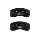 MGP 4 Caliper Covers Engraved Front & Rear Oval logo/Ford Red finish silver ch