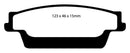 EBC 06-07 Cadillac CTS 2.8 (Sports Suspension) Redstuff Rear Brake Pads