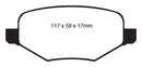 EBC 11-14 Ford Edge 2.0 Turbo Ultimax2 Rear Brake Pads