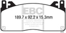EBC 2015+ Ford Mustang (6th Gen) 5.2L (GT350) Shelby Redstuff Front Brake Pads