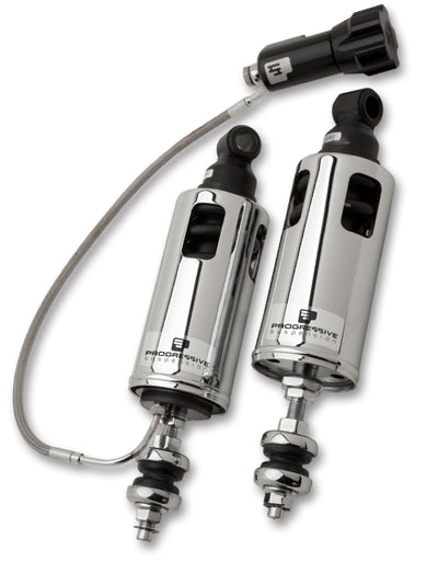 Progressive 89-99 Harley-Davidson Softail 422 Series Shocks w/RAP - Chrome