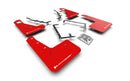 Rally Armor 09-11 Ford Focus MK2 RS Red UR Mud Flap White Logo