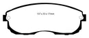 EBC 99-01 Infiniti G20 2.0 Redstuff Front Brake Pads