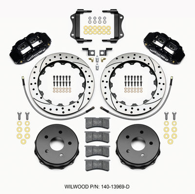 Wilwood Narrow Superlite 4R Rear Kit 12.88in Drilled 2007-up Jeep JK w/Lines