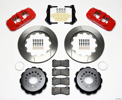Wilwood AERO4 Rear Kit 14.25in Red 2006-10 Magnum/Challenger/Charger/300C