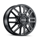Mayhem 8107D Cogent Dually 20x8.25 / 8x210 BP / 115mm Offset / 154.2mm Hub Blk w/Milled Spokes Wheel