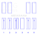 King Nissan QR25DE DOHC 16 Valves (Size +0.25) Main Bearing Set