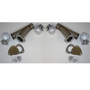 Granatelli 4.0in Stainless Steel Manual Dual Exhaust Cutout Kit w/Slip Fit & Band Clamps
