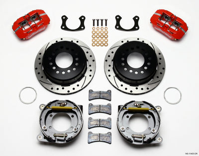 Wilwood Dynapro Low-Profile 11.00in P-Brake Kit Drill-Red Small Ford 2.50in Offset